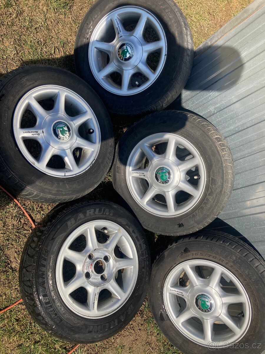 Prodám 5x Alu Bornet 13” 4x100 Felicia