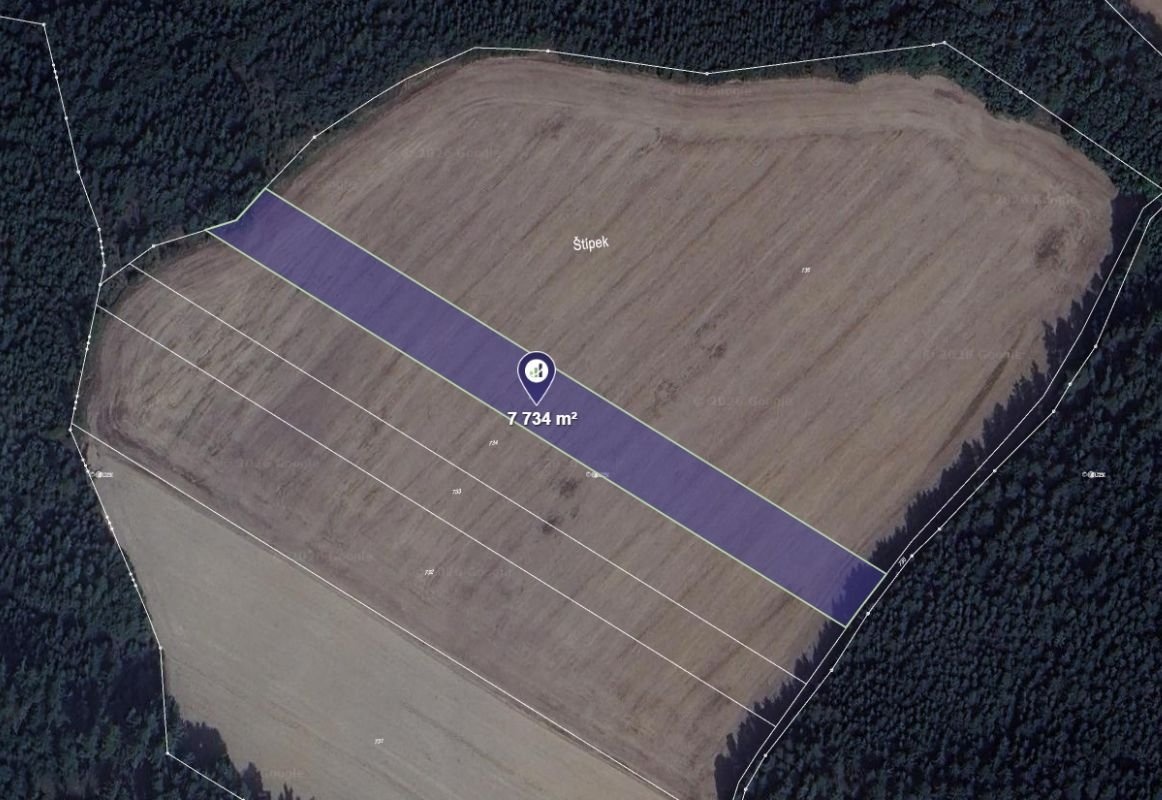 Prodej podílu 1/2 pole 3 867 m², Černíny