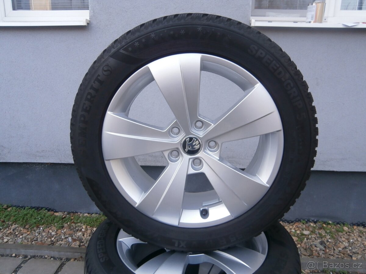 ALU KOLA 5 X 112 ŠKODA ORIGINÁL 215 55 17 SUPERB
