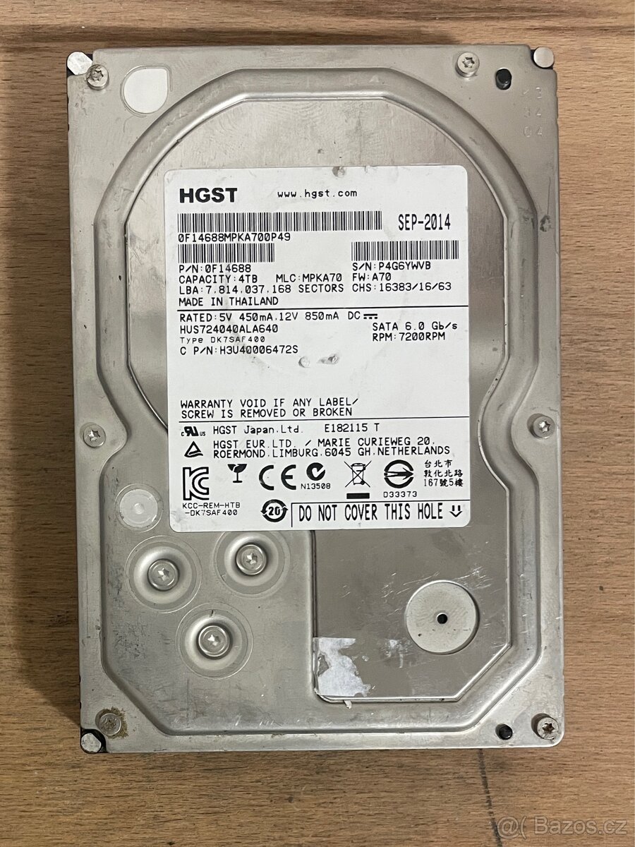 Disk - HITACHI 4TB HDD SATA