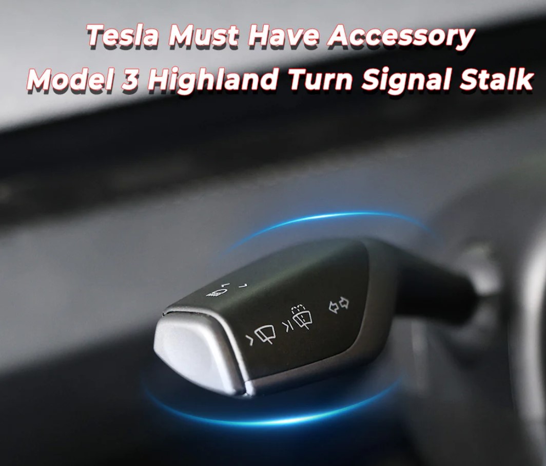 Páčky směrových světel a řazeni na Tesla Model 3 Highland