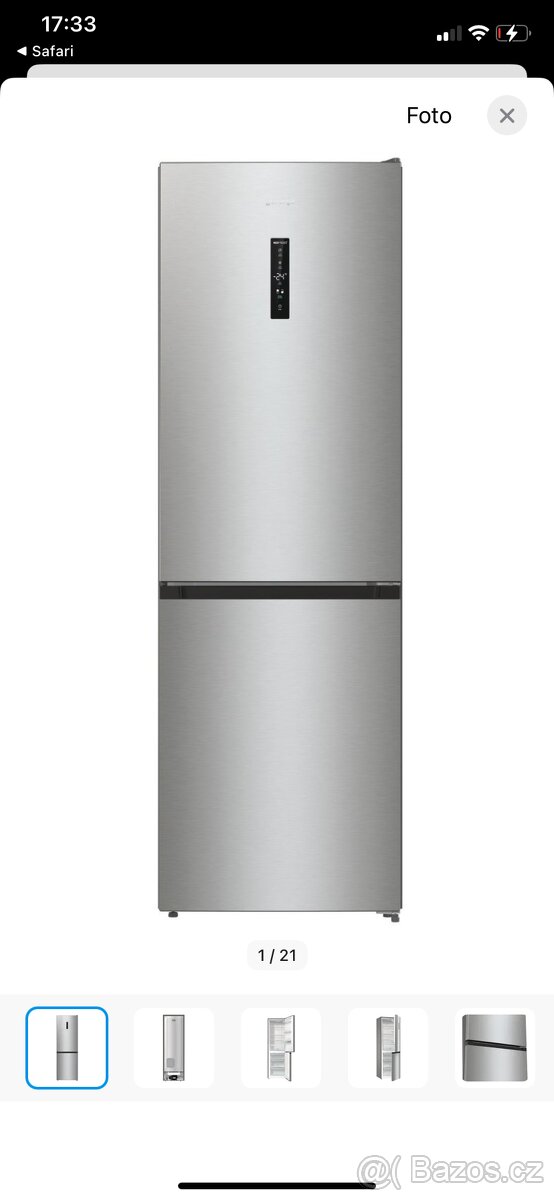 Kombinovaná lednice Gorenje NRK6192AXL4 – nerez