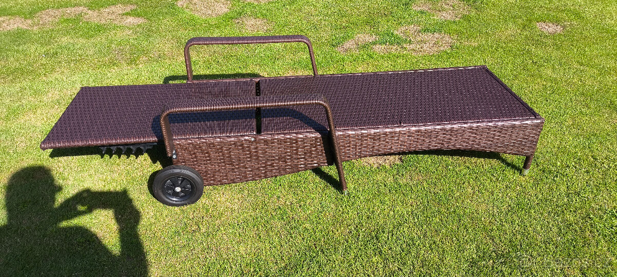 Zahradní relaxační lehátko Avenberg HAVANA - Hnědá