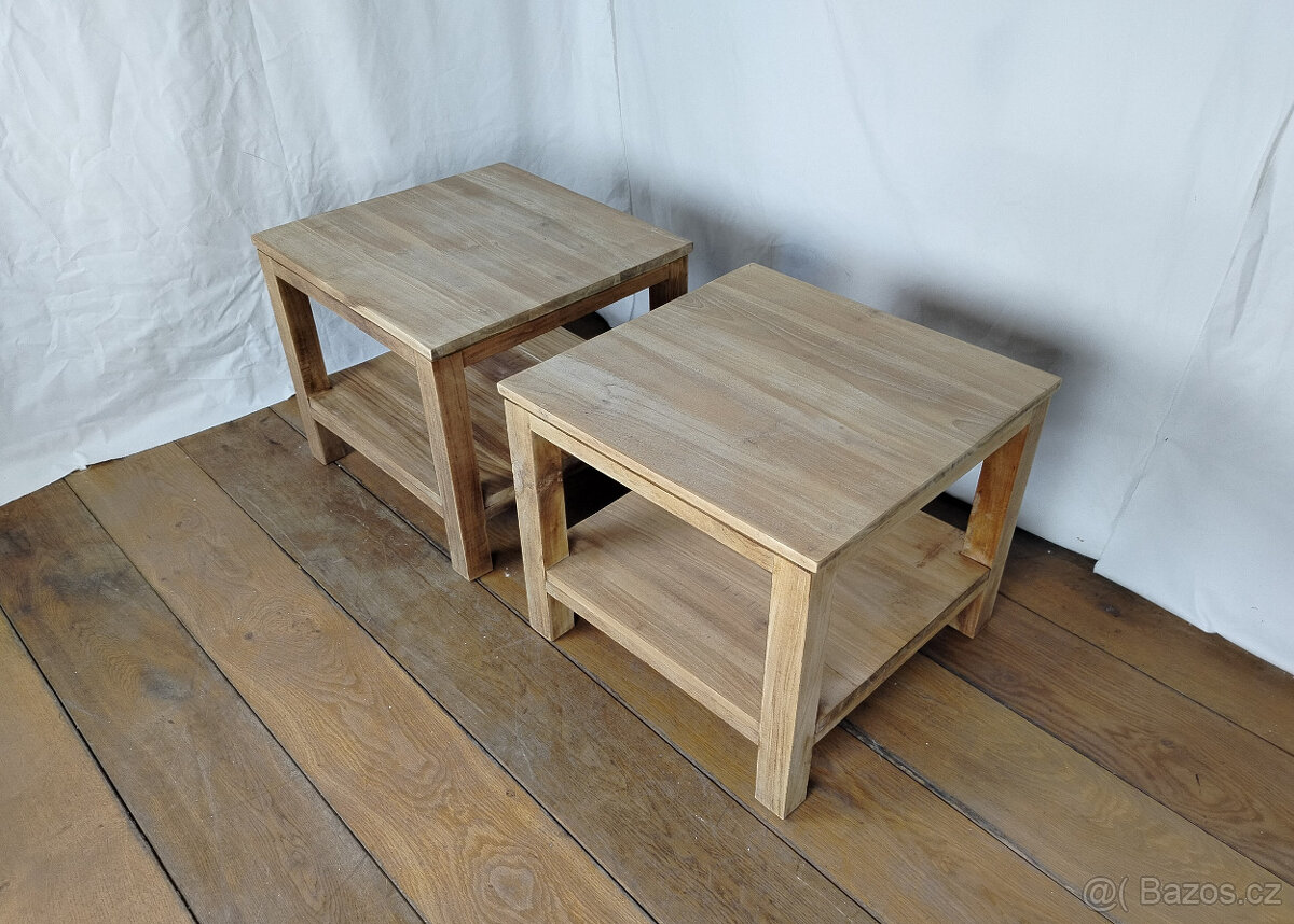Odkládací stolky - masiv TEAK