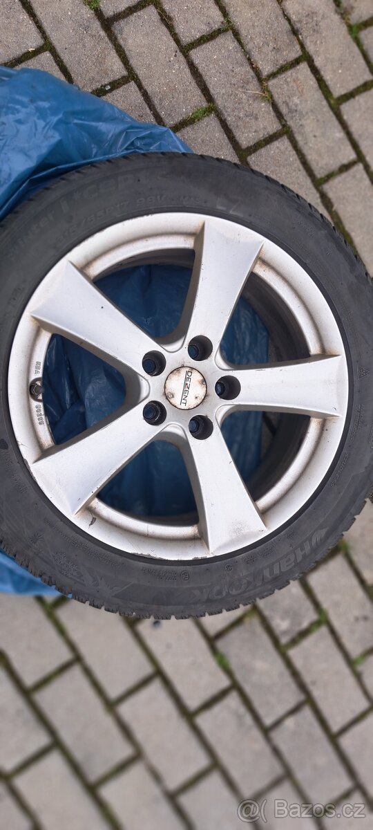Alu kola 5x114,3 17" s pneu 215/55R17