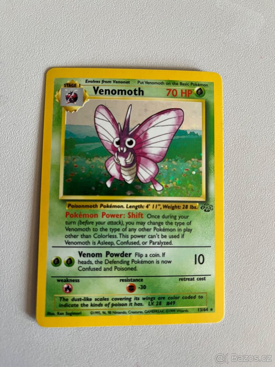 POKEMON VENOMOTH HOLO JUNGLE 1999 VINTAGE