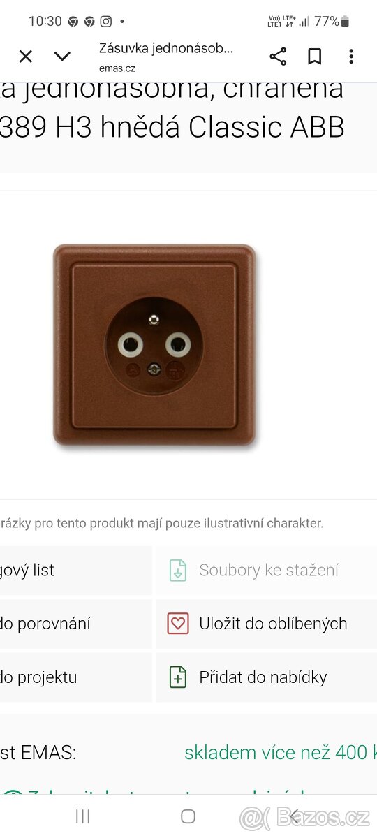Zásuvka ABB nová