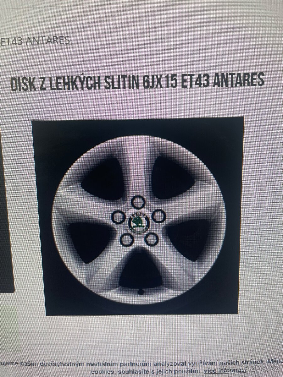 Koupím Al disky Antares na Škodu Fabii 1,2
