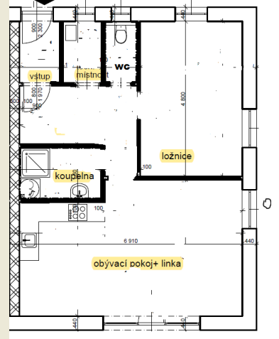 Pronájem bytu 2+kk 70 m2 v Louňovicích