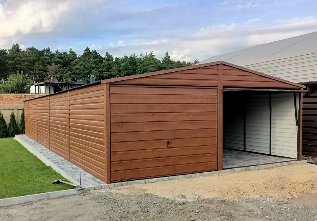 Plechová garáž 6x20