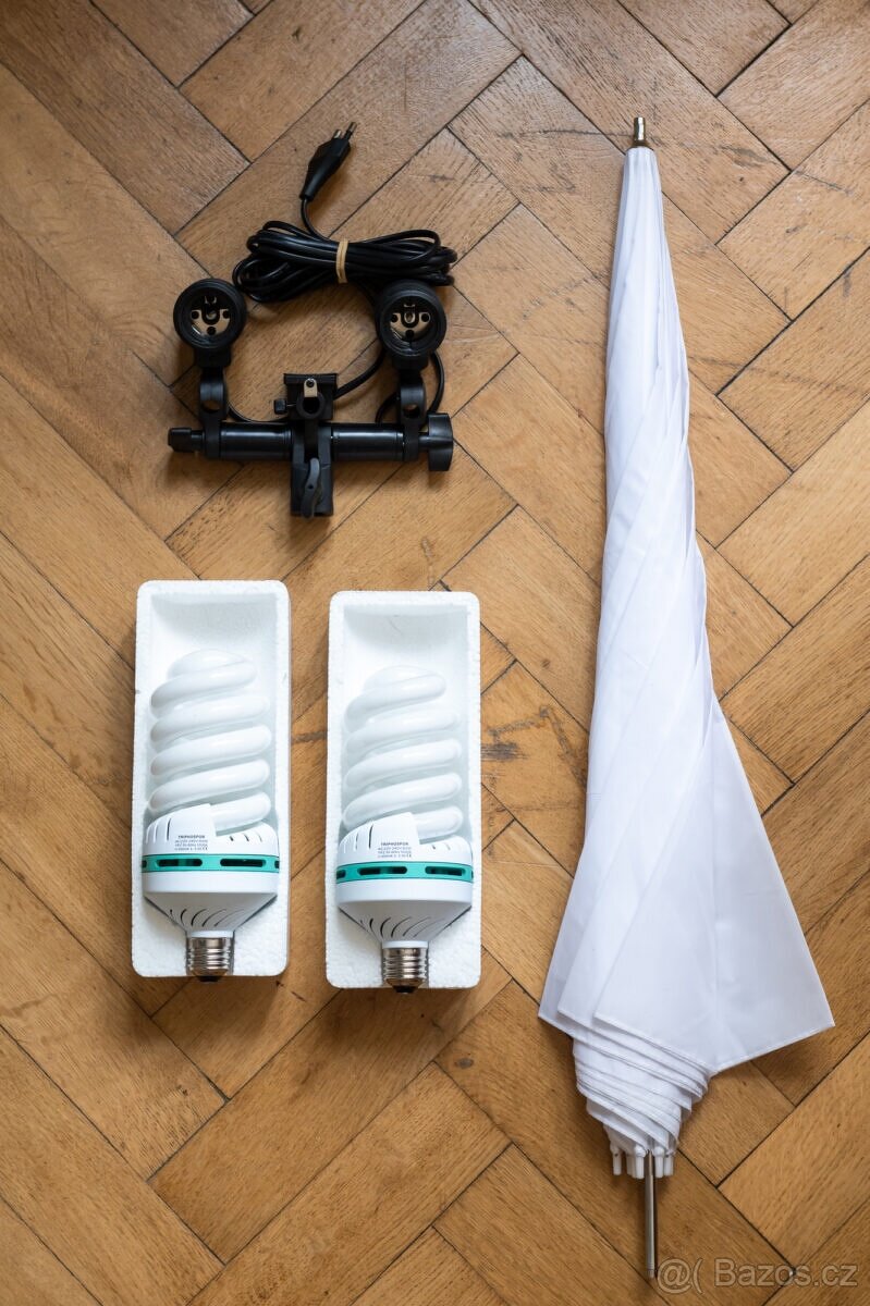 Daylight světlo + žárovky + deštník