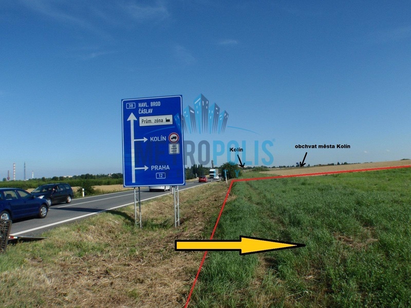Prodej komerčního pozemku 8 498 m² na okraji Kolína