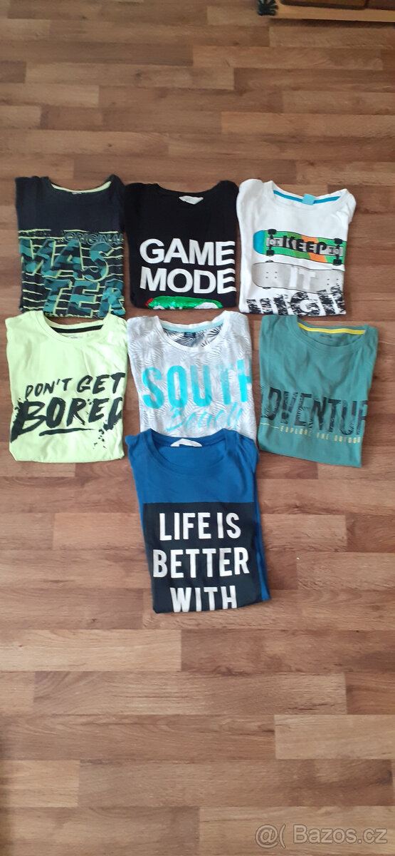 7x tričko s krátkým rukávem vel. 158/164