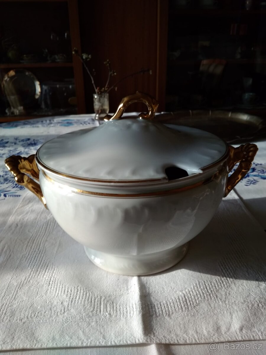 Luxusní porcelánová mísa H&C Chodau - historický kousek