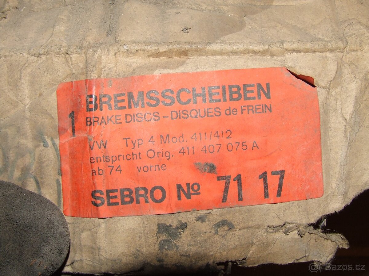 Prodám brzdové kotouče VW a BMW