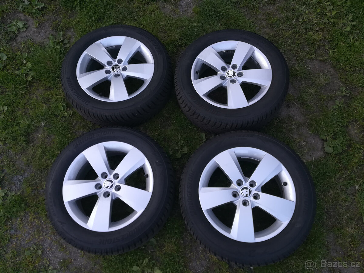 Kompletní zimní AL sada kol 4ks na Škoda Scala 16"-5x100