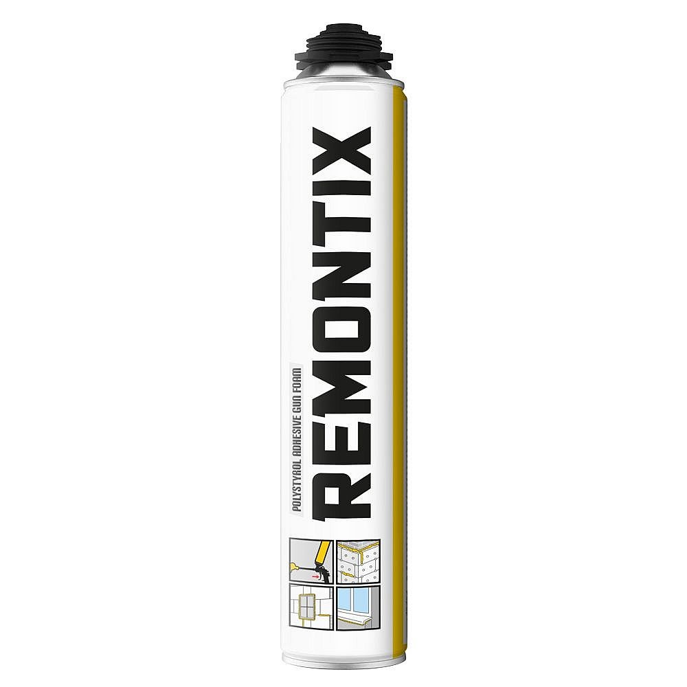 PU lepidlo na polystyrenové desky REMONTIX krémové, 680ml