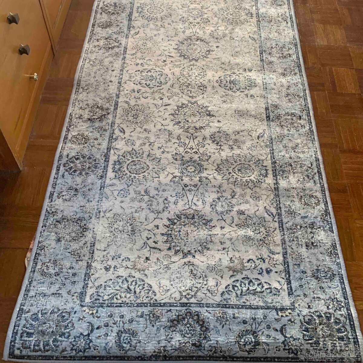 Koberec šedočerný běhoun 80 x 320 cm