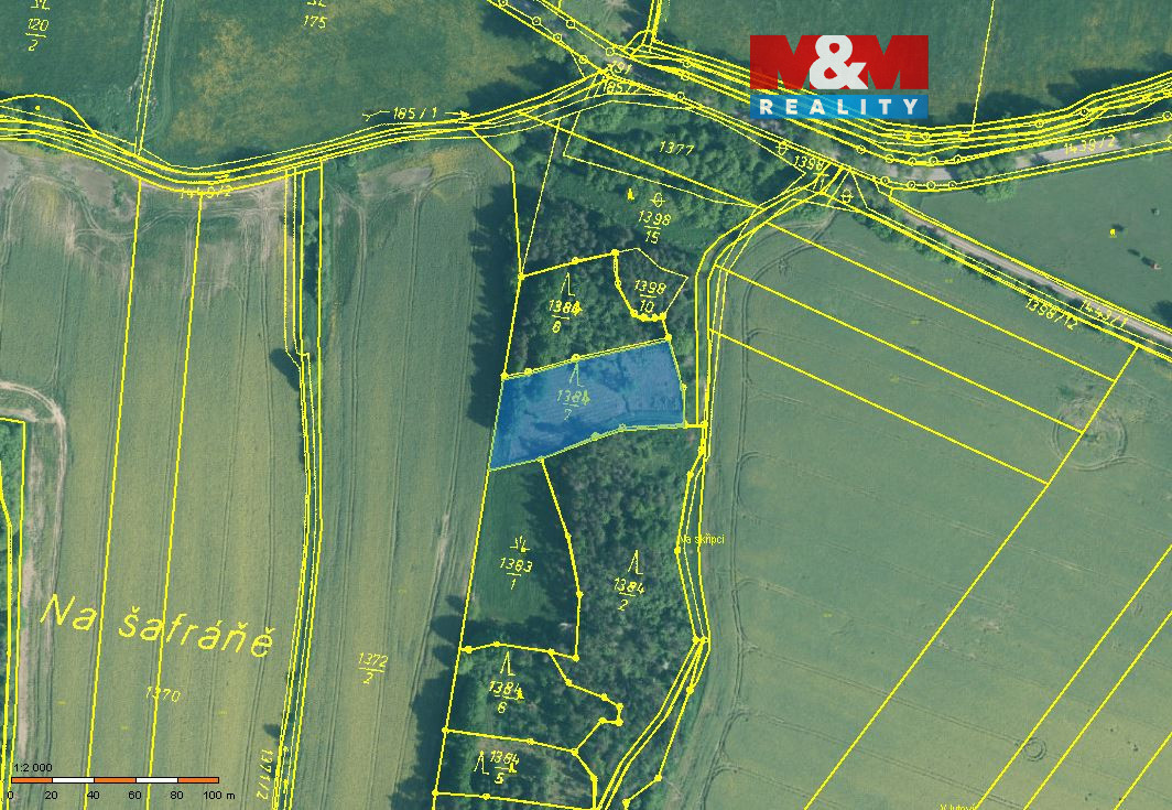 Prodej lesa, 3594 m², Skály