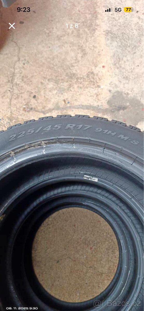 Prodám 4x zimní 225/45R17 Pirelli