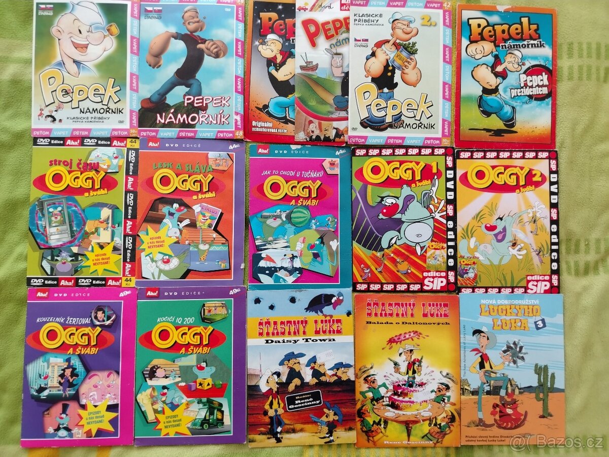 Pohádky DVD 16 kusy všechno 160Kč