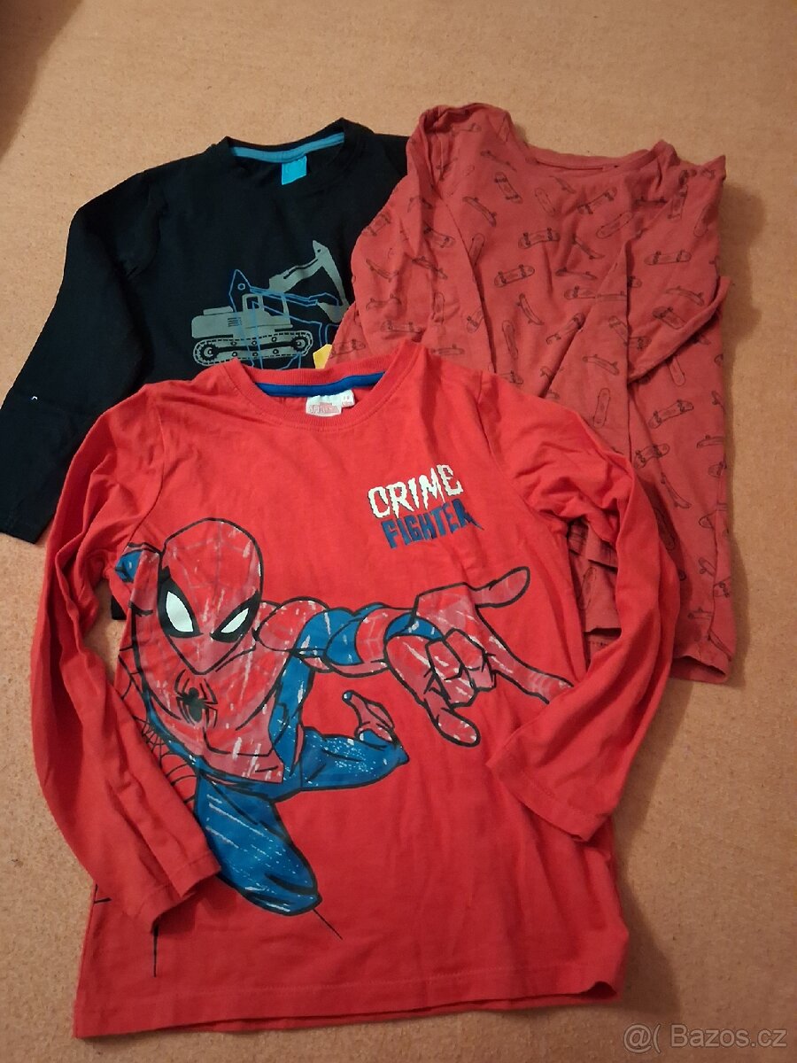 Chlapecke trika dl. rukáv 3 ks 116-128