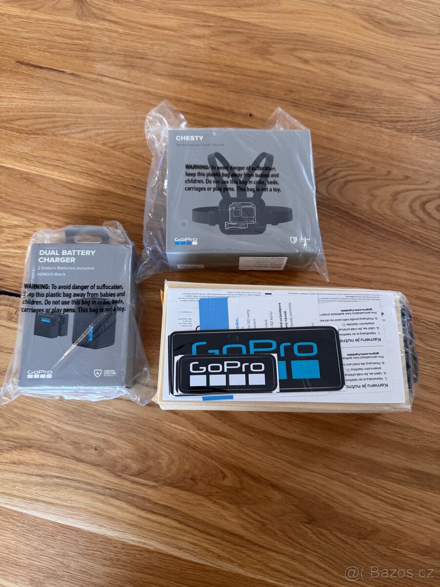 Gopro 13 wide + baterie + chest