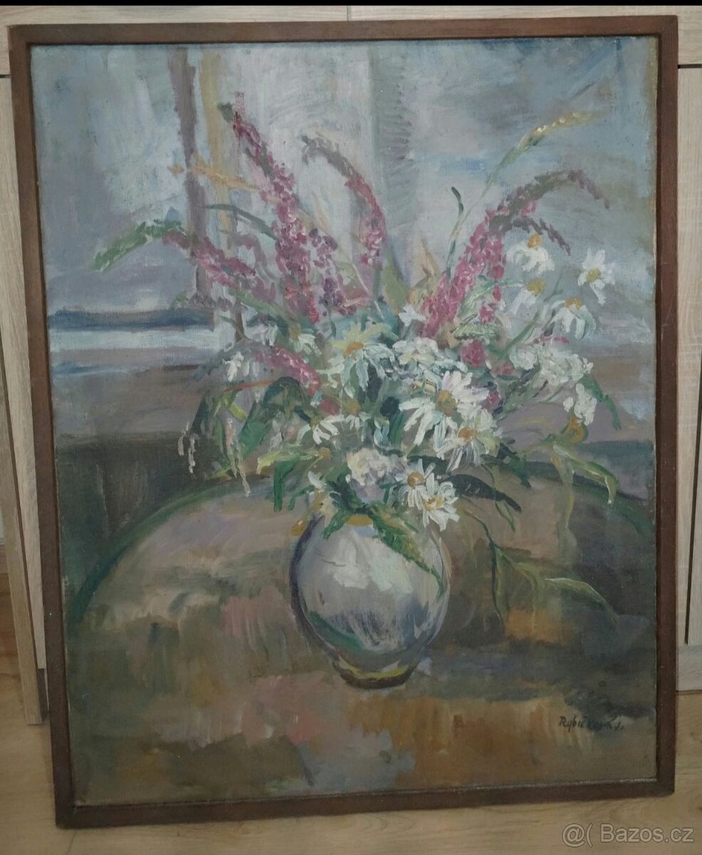 Olejomalba "Kytka ve váze "
