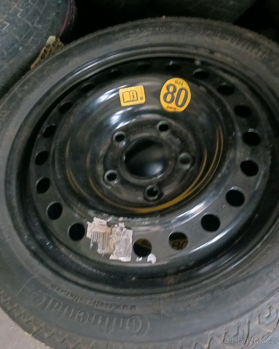 Rezerva kolo dojezdové Insignia Opel 5x120 16 úzká pneu ...