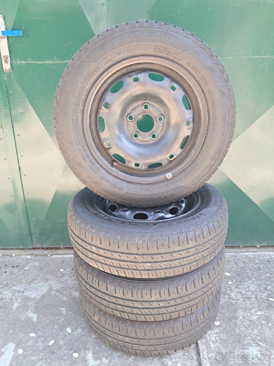 Letní pneu s diskama na Škoda Fabii 1- 165/70/R14