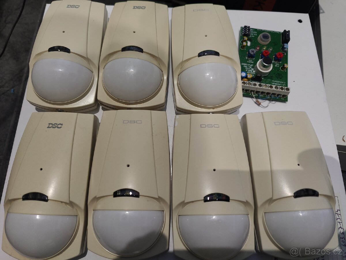 Prodám PIR + audio detektory, čidla pohybu DSC LC 102