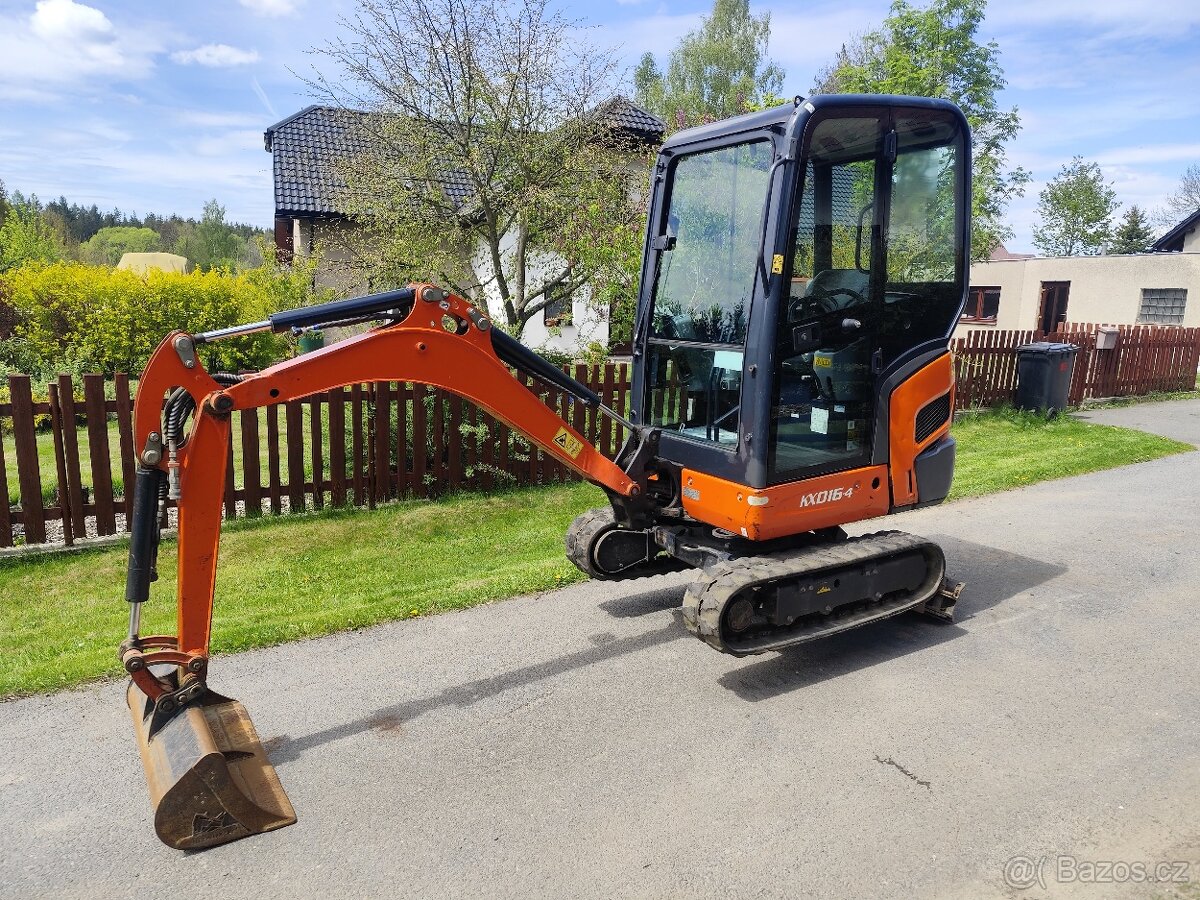 Minibagr Kubota KX016-4, rok 2019, 1200mth, roztah. pásy