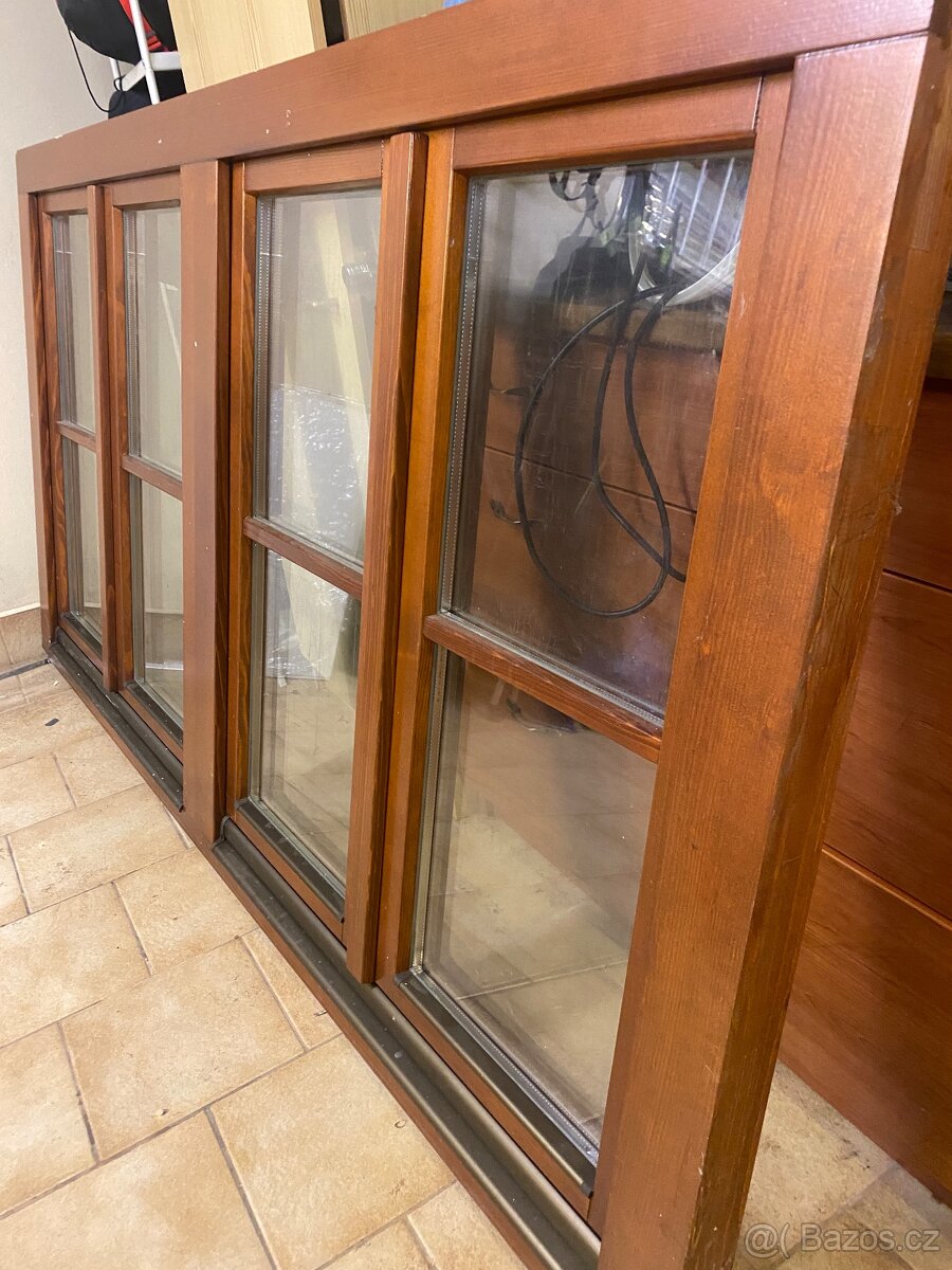 Drevene okno 2mx1.1m