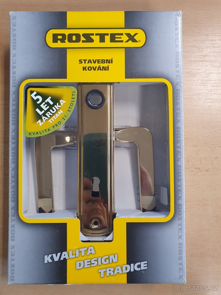 Dveřní kování STRATO Rostex zlaté klíč