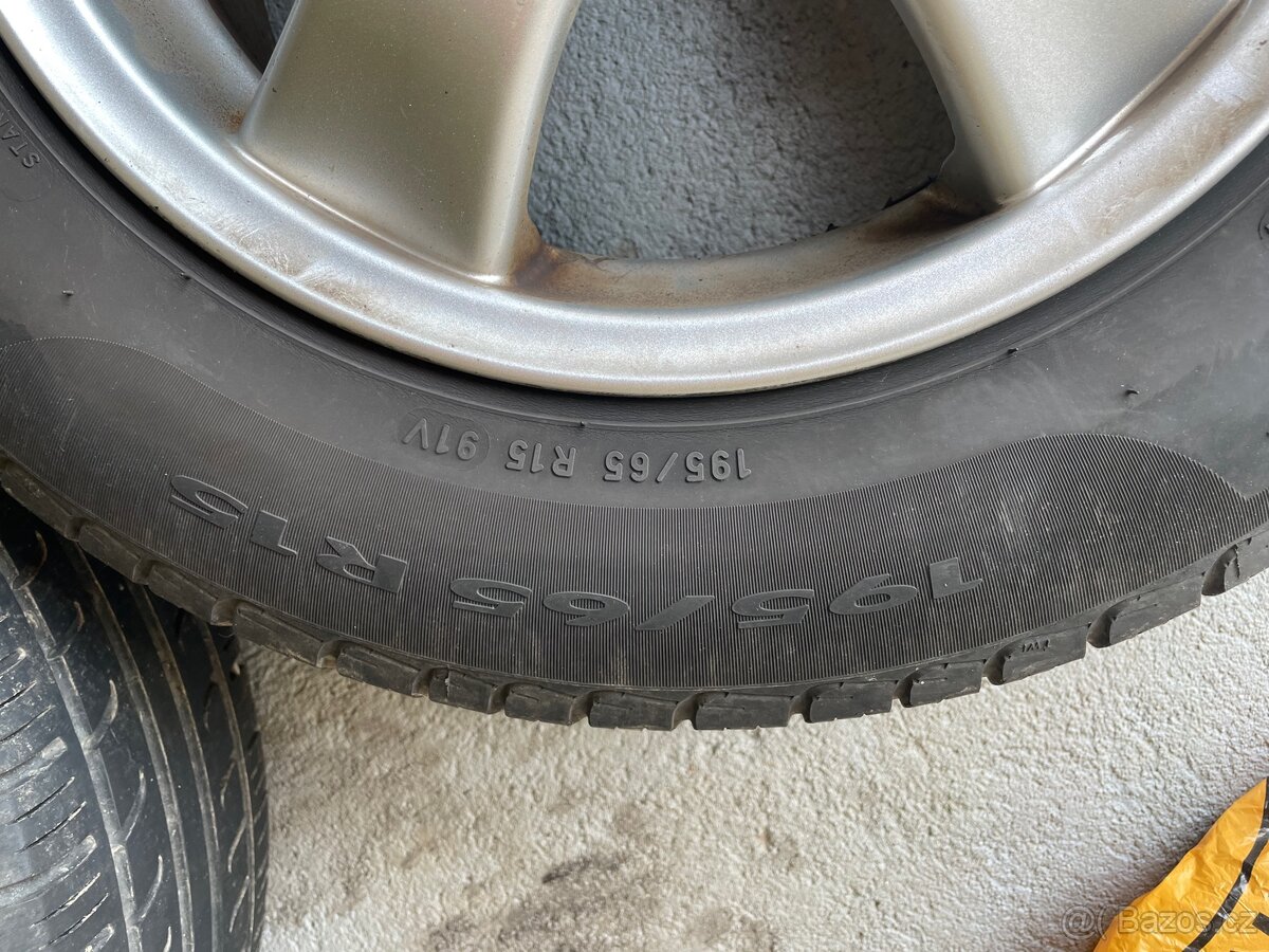 Alu kola 5x100 r15,gumy 195/65r15