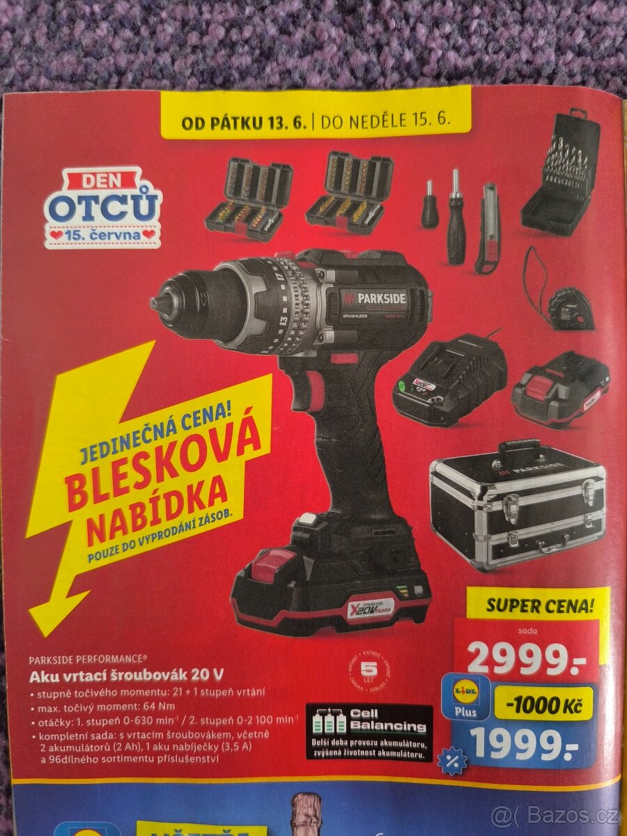 Aku vrtačka příklepová Parkside Performance