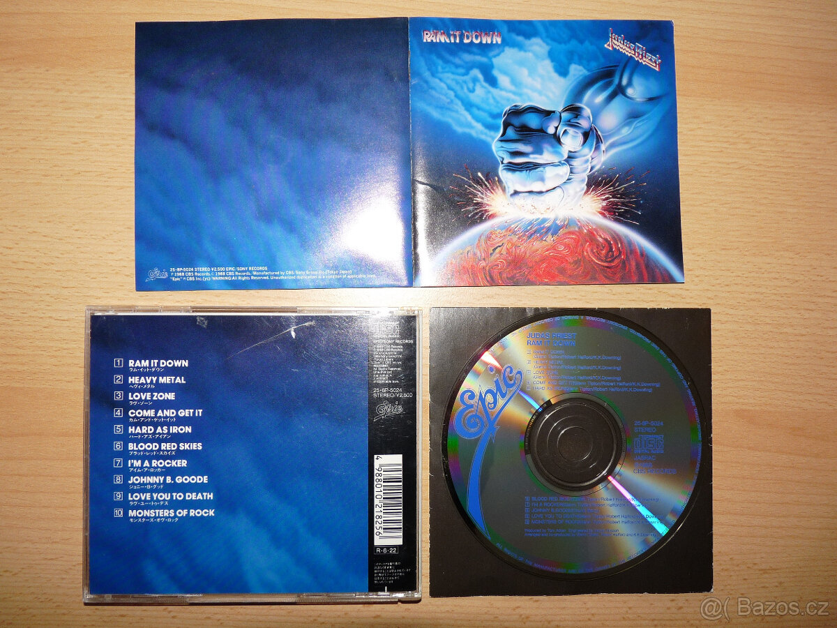 prodám CD JUDAS PRIEST-Ram It Down 1988 Epic/Sony JAPAN