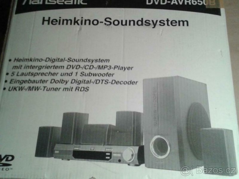 Hanseatik AVR-650B, DVD AV receiver+repro 5.1,DO,návod SLEVA