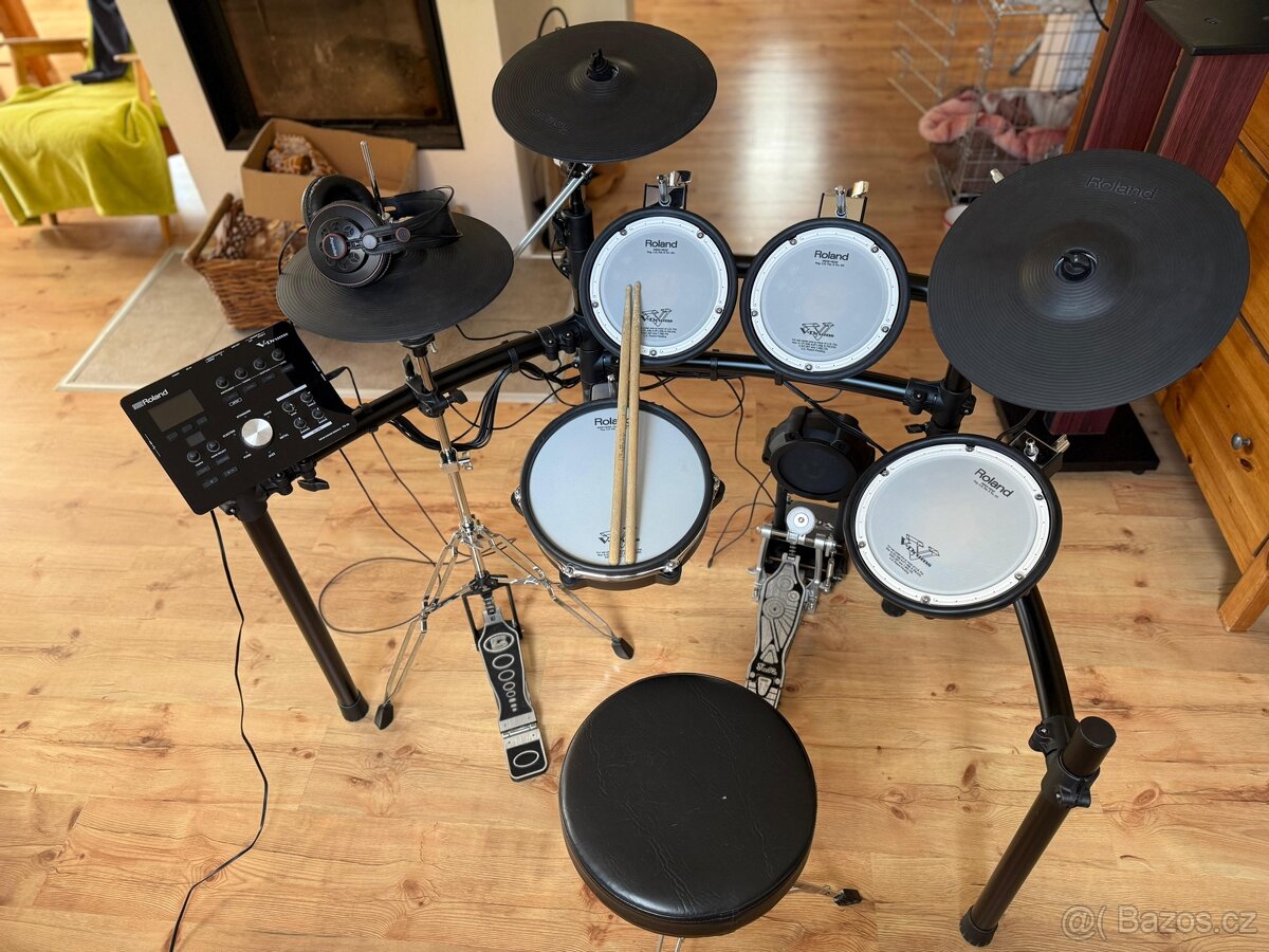 Roland TD-25 – elektronické bicí, TOP stav – kompletní sada