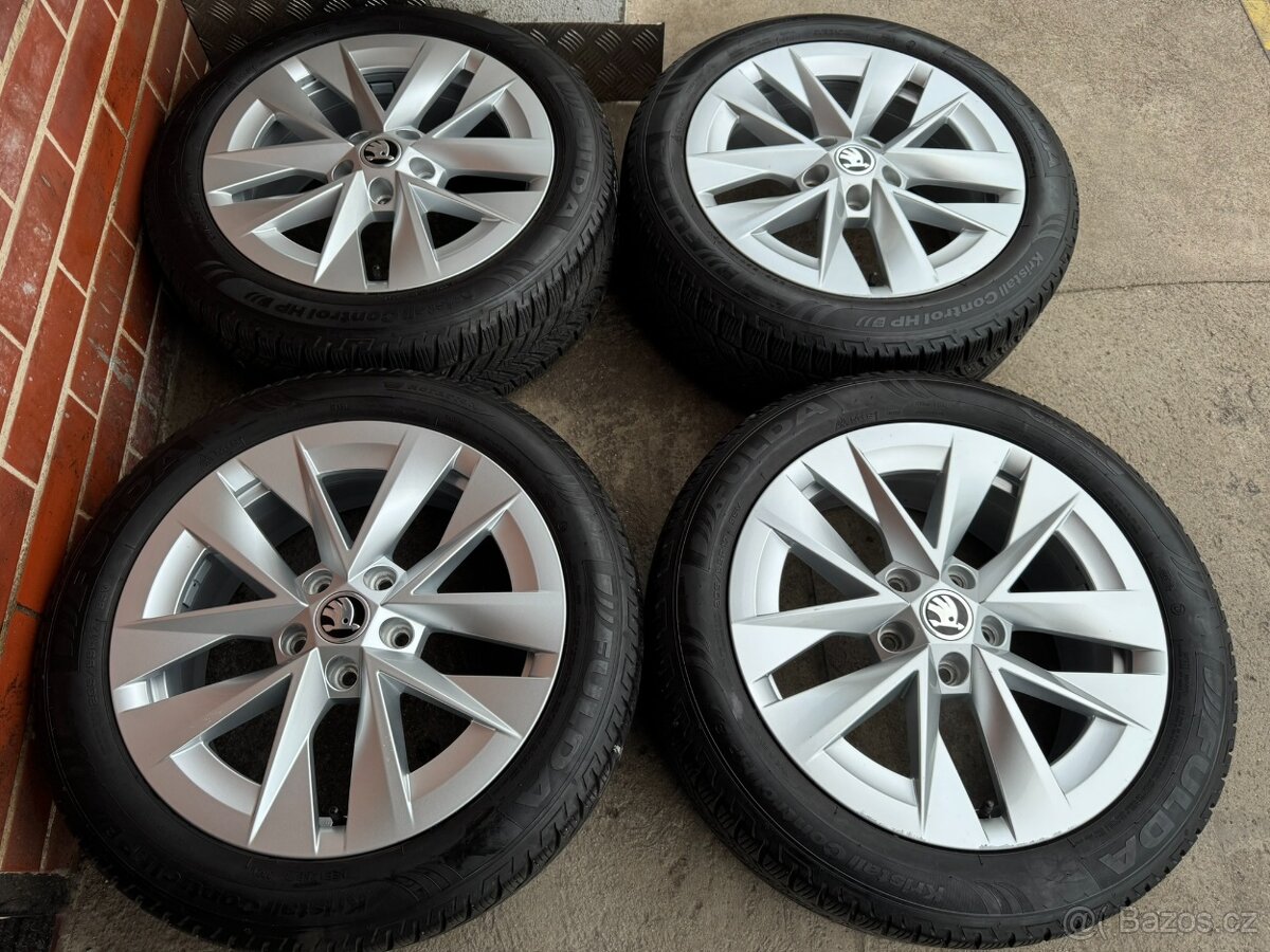Alu 17" 5x112 , škoda " ROTARE " zimní 80% O4 ,pěkné