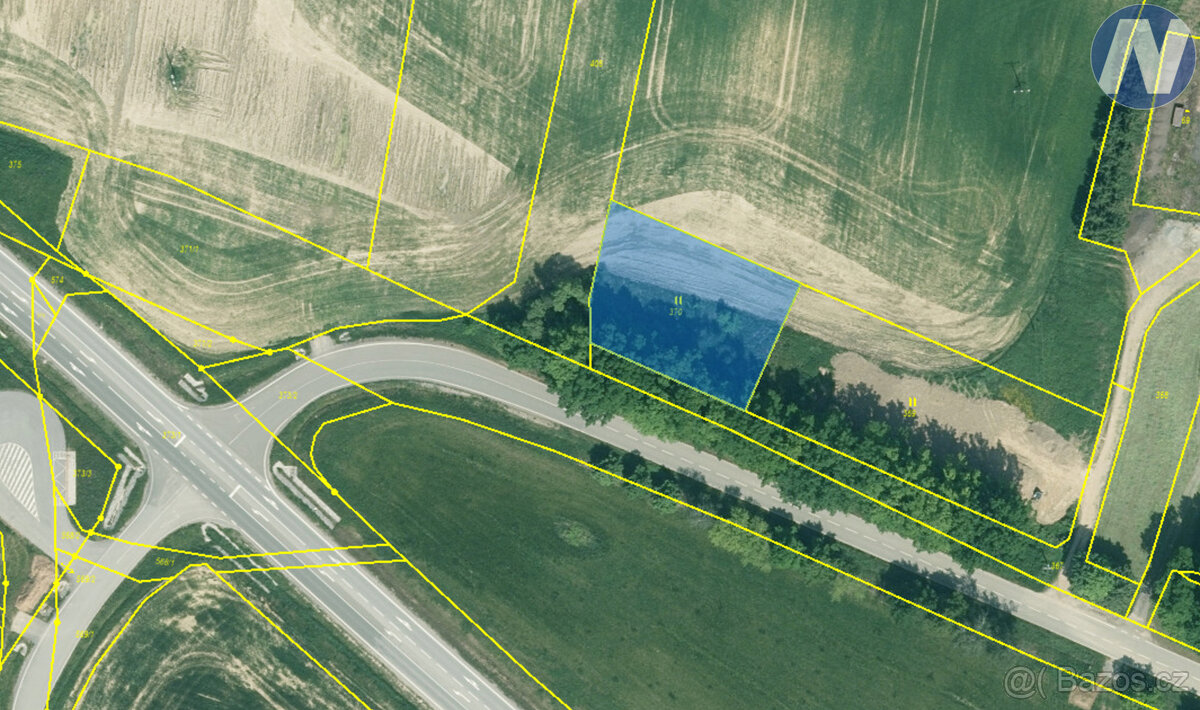 Prodej podílu 1/3 louky, 1315 m2, Němčice