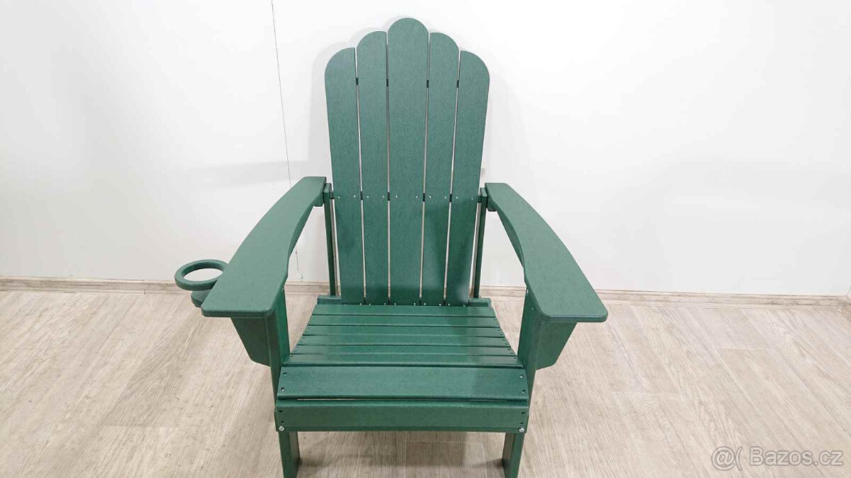 Zelené plastové zahradní křeslo Adirondack Bonami Selection