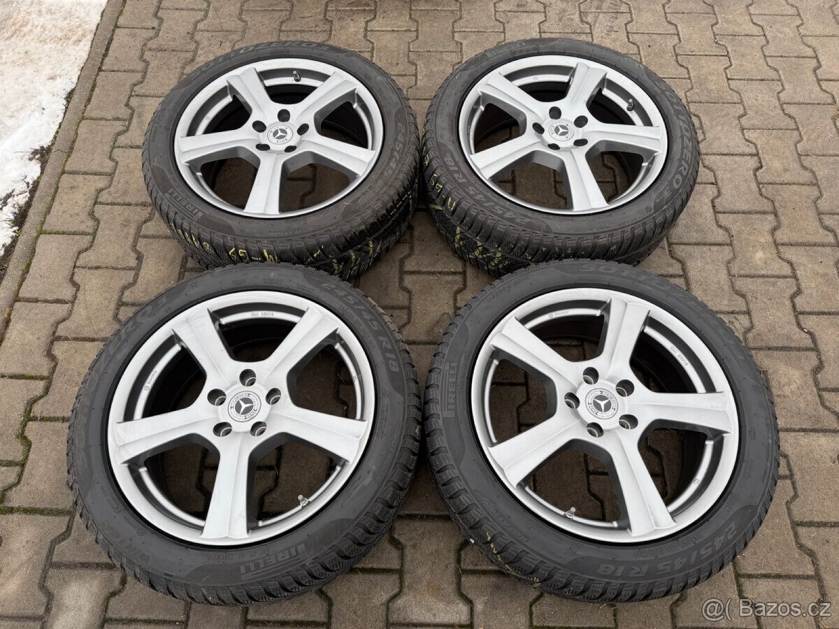 4x al kola 5x112 18 + pneu zimní 245/45 R18