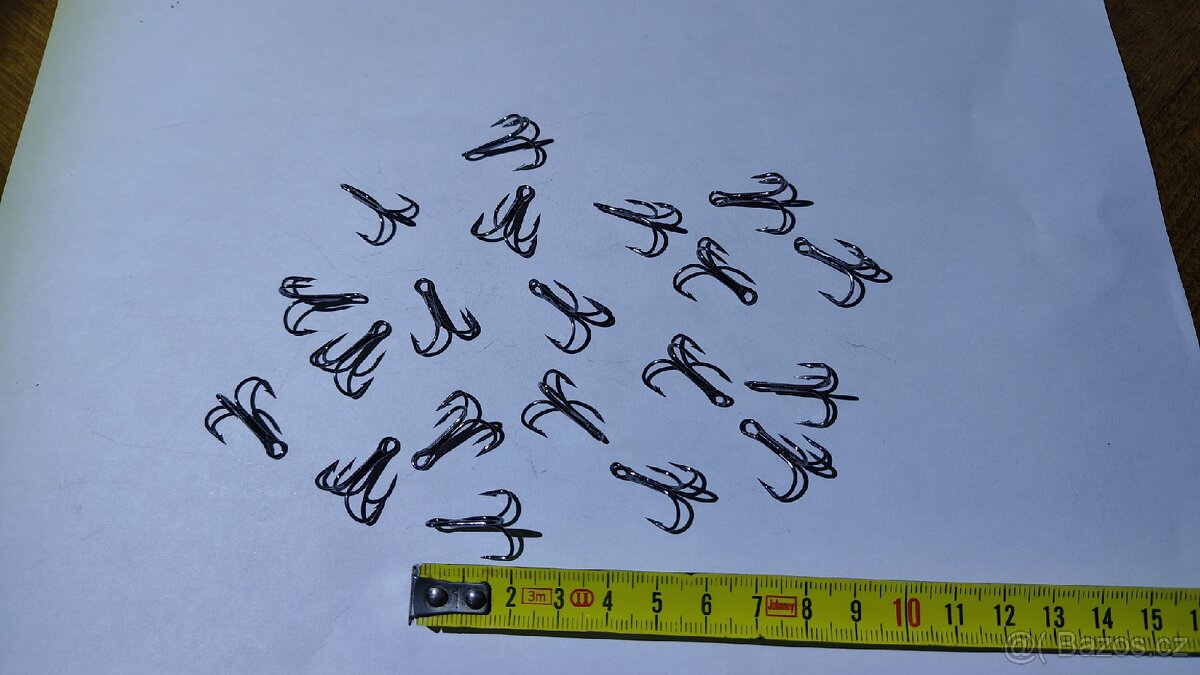 Trojháčky na ryby – 20 ks | Ostré, pevné