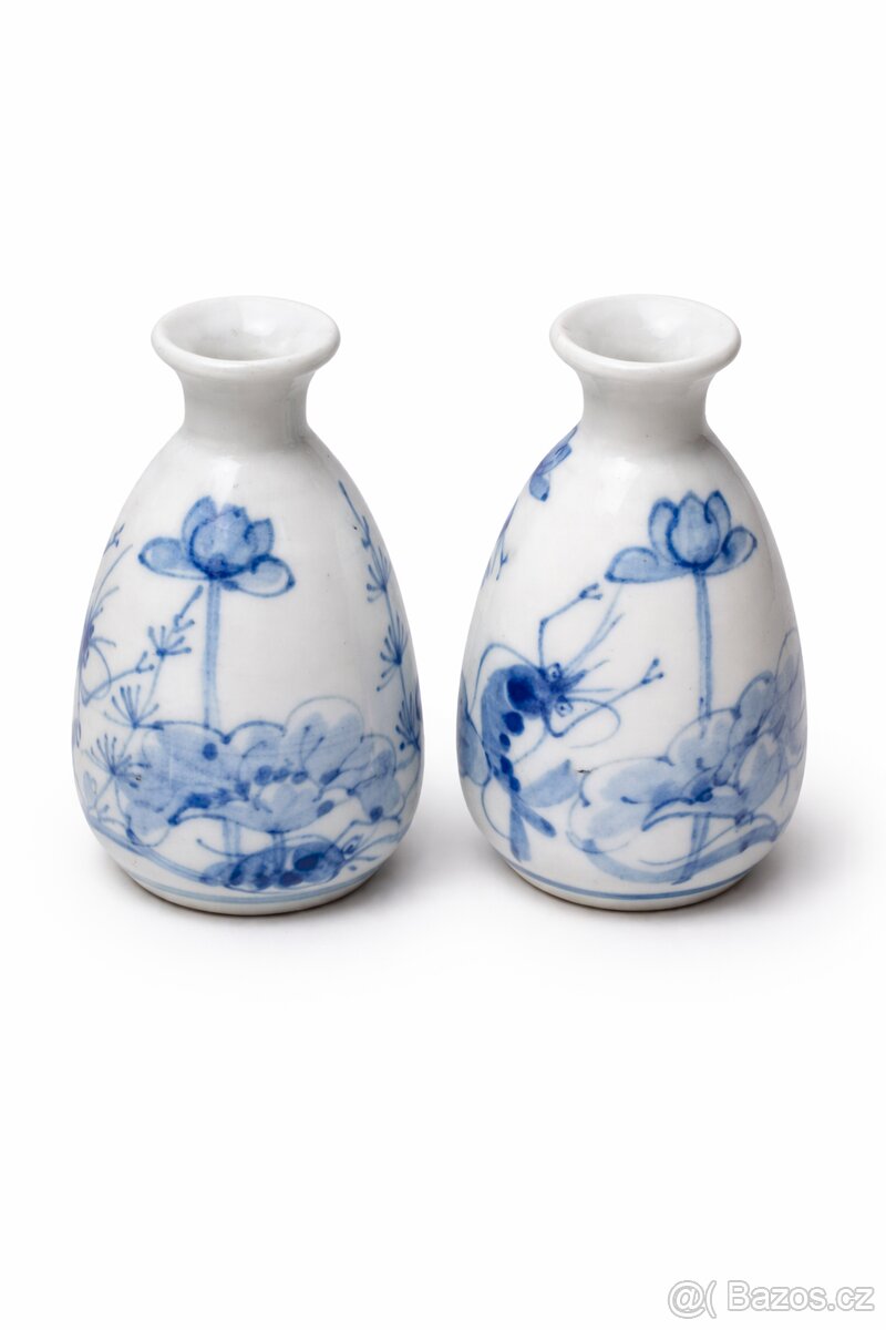 2 x malá porcelánová vázička