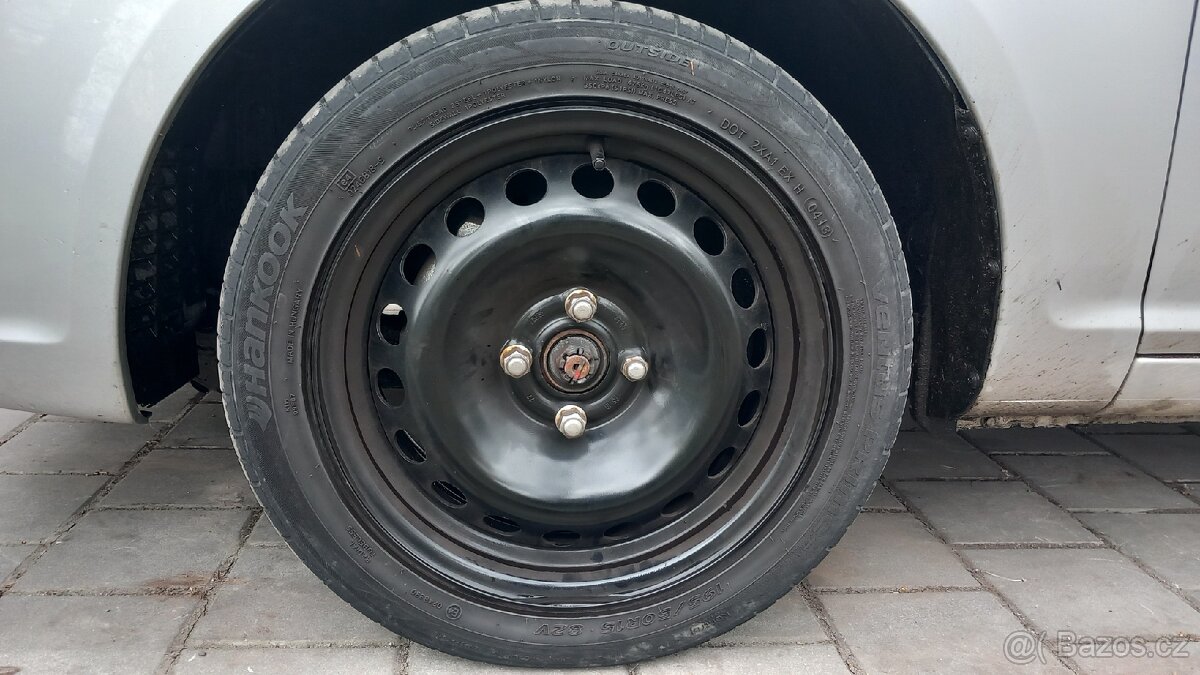 Plechová kola + Letní Pneumatiky 195/50 R15