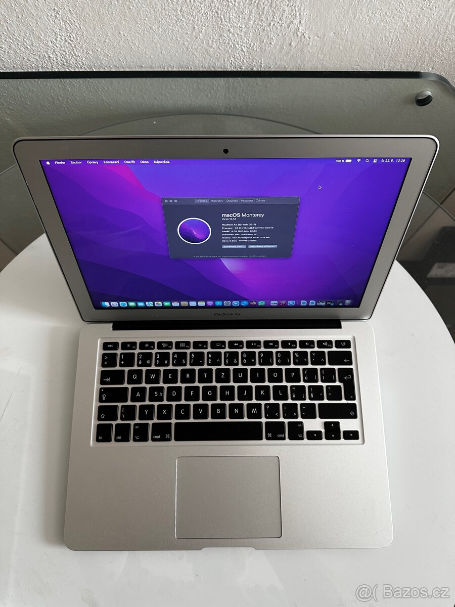 MacBook Air i5 8GB Ram 128GB SSD model 2017 (zakoupený 2020)