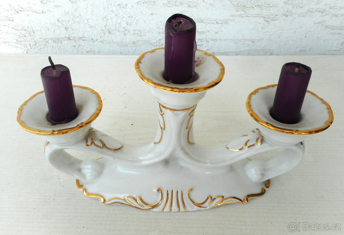 porcelánový svícen