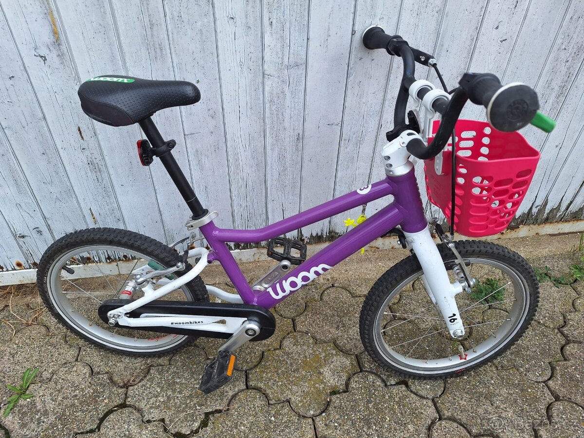 Dětské kolo Woom 3 (16") fialové