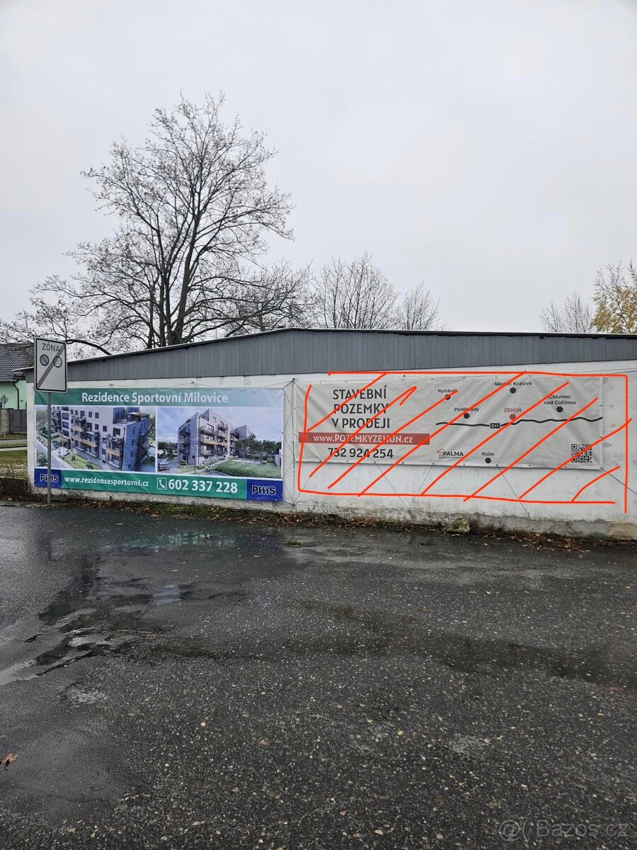 Pronájem reklamní plochy Milovice